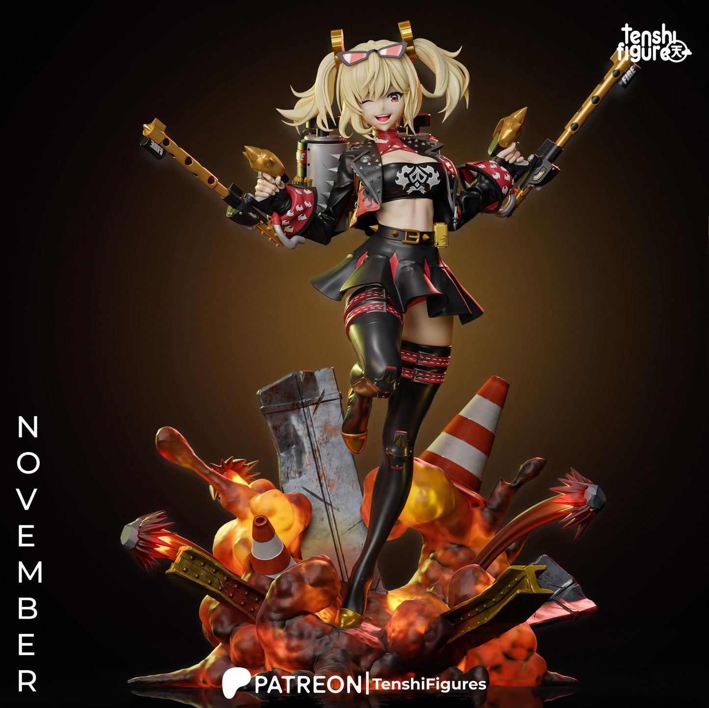 Burnice Zenless Zone Zero 3d Printed Model Kit