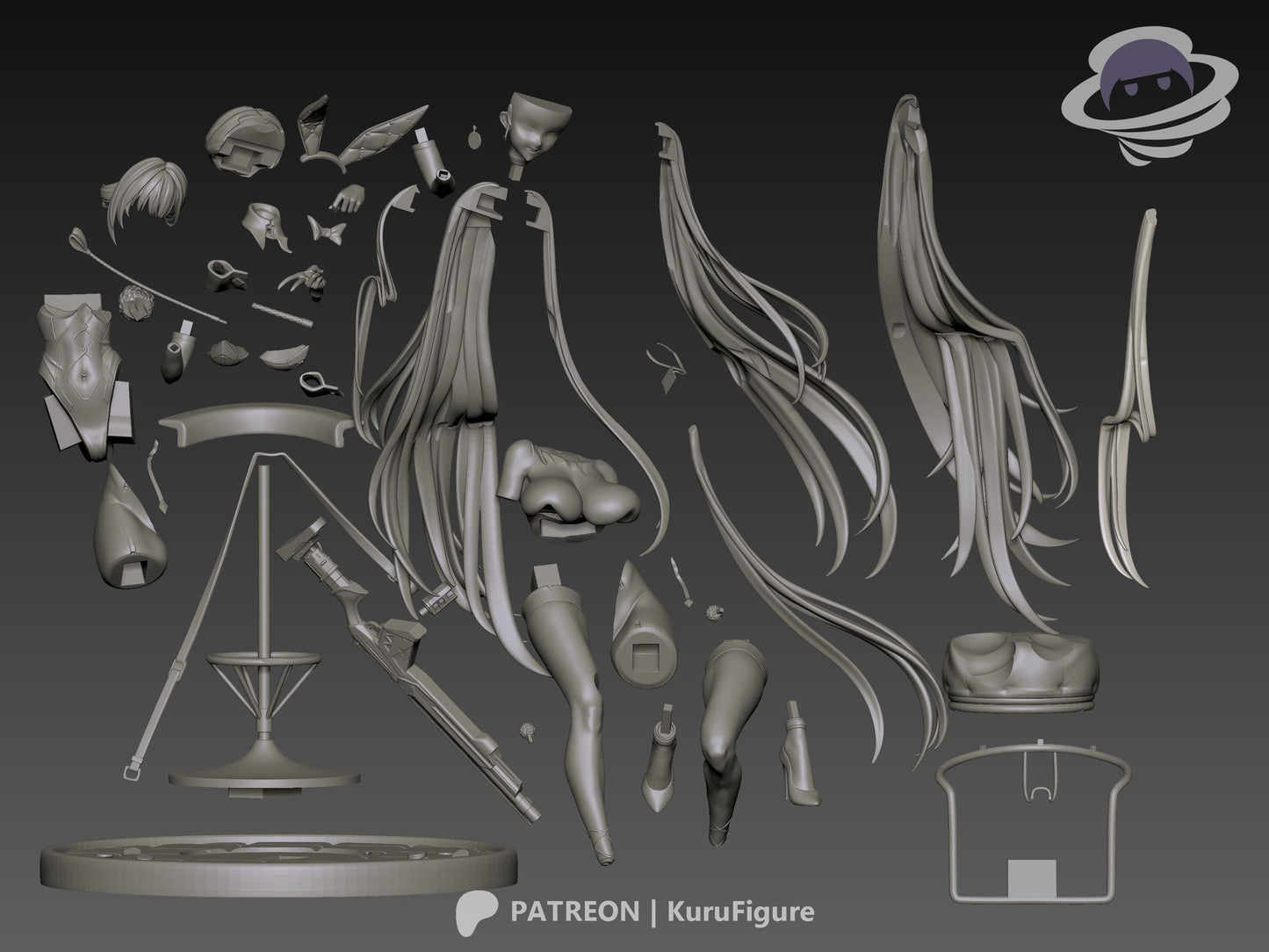 Marciana Nikke Bunny Girl 3d Printed Model Kit