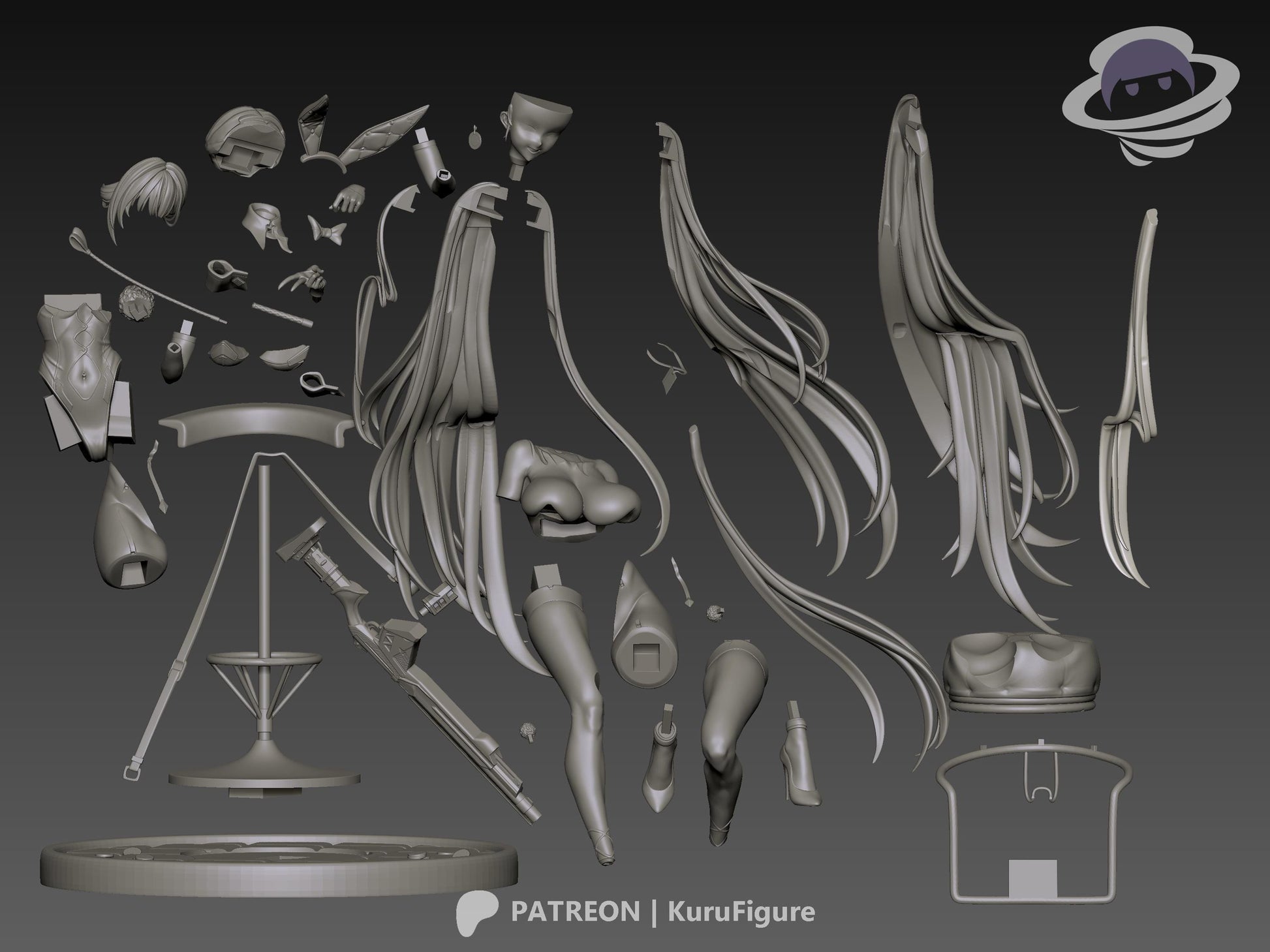 Marciana Nikke Bunny Girl 3d Printed Model Kit