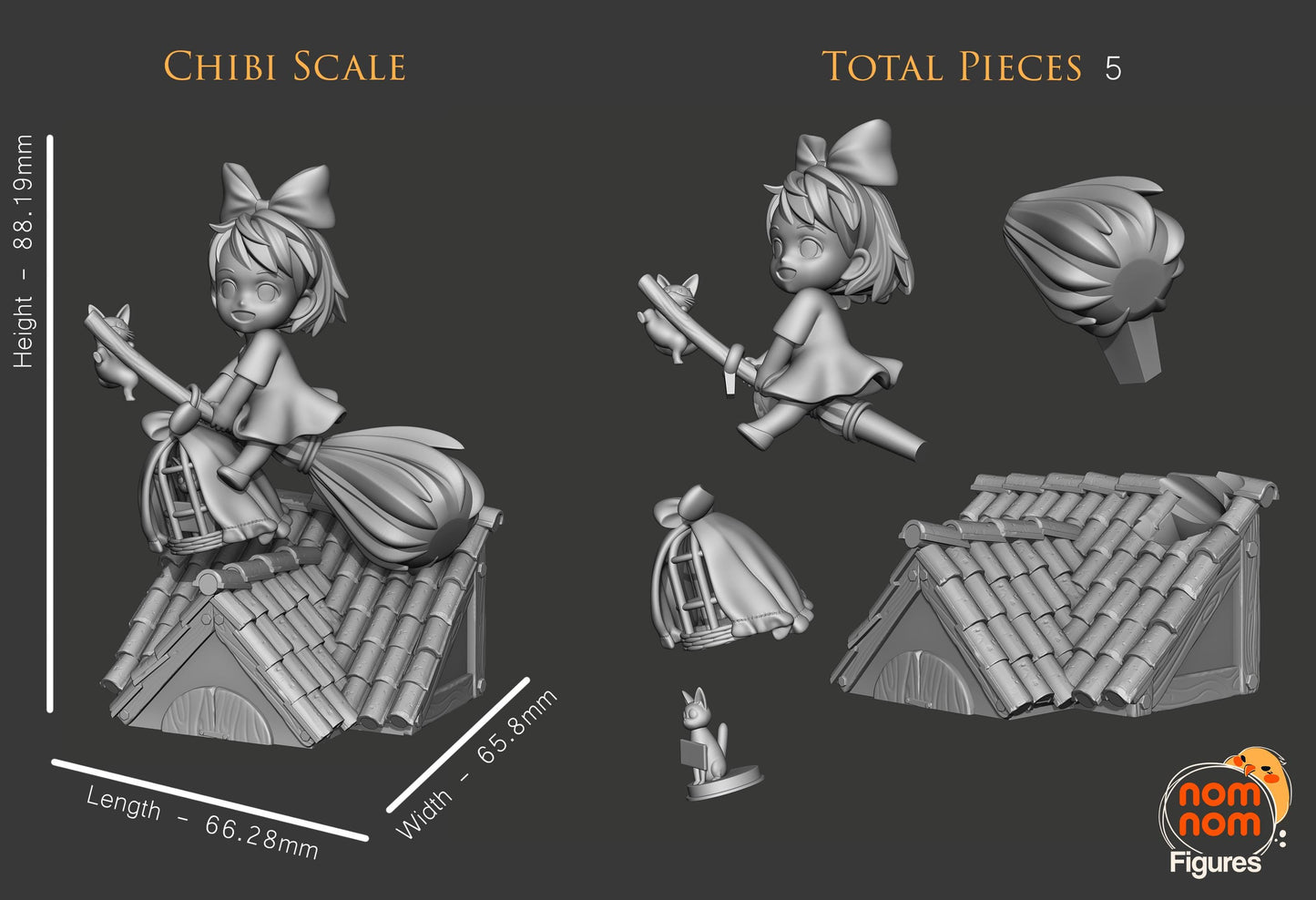 Witch Delivery 3d Printed Model Kit