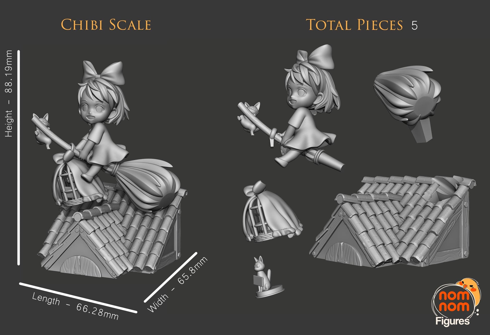 Witch Delivery 3d Printed Model Kit