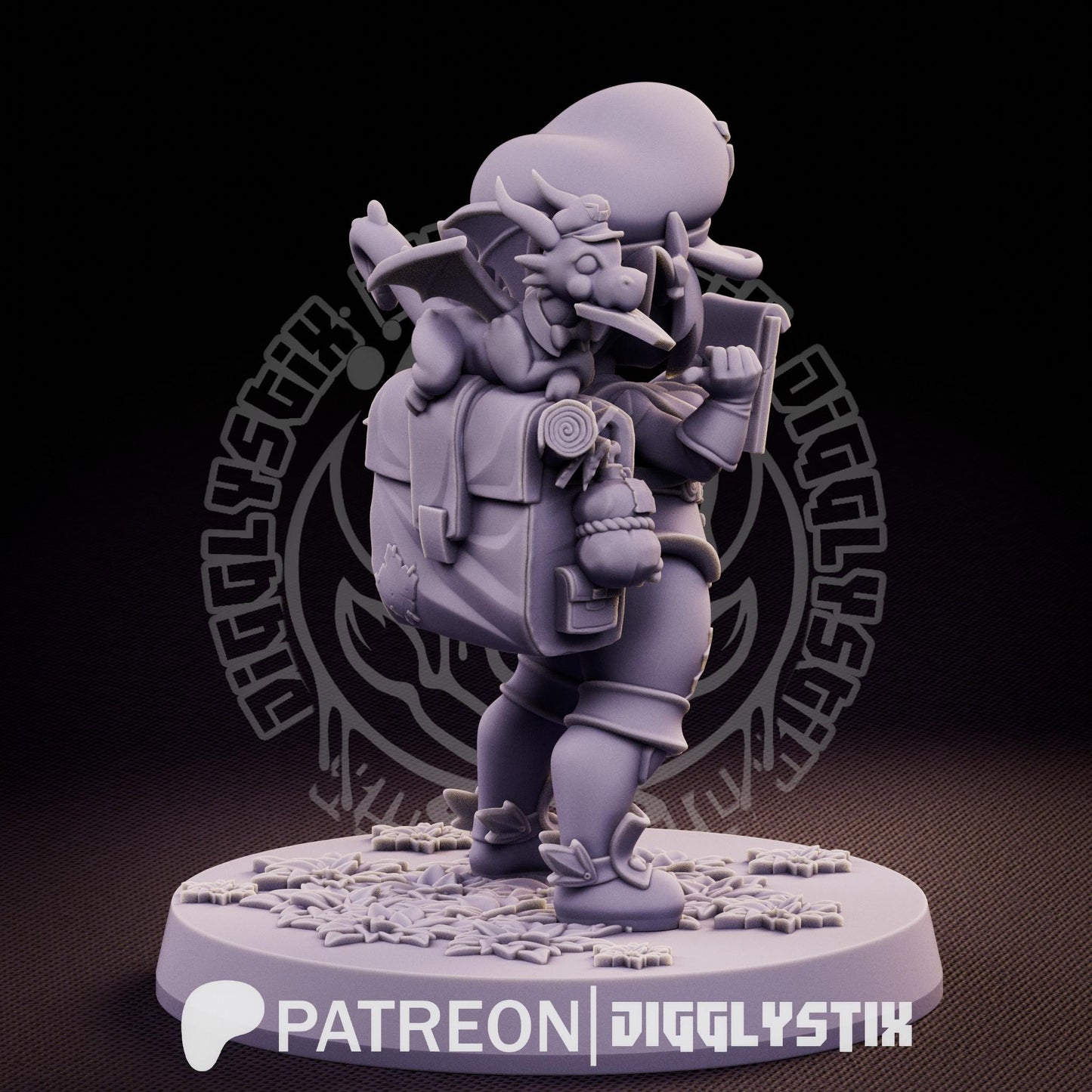 Goblin Mail Carrier 3d Printed Miniature 75mm