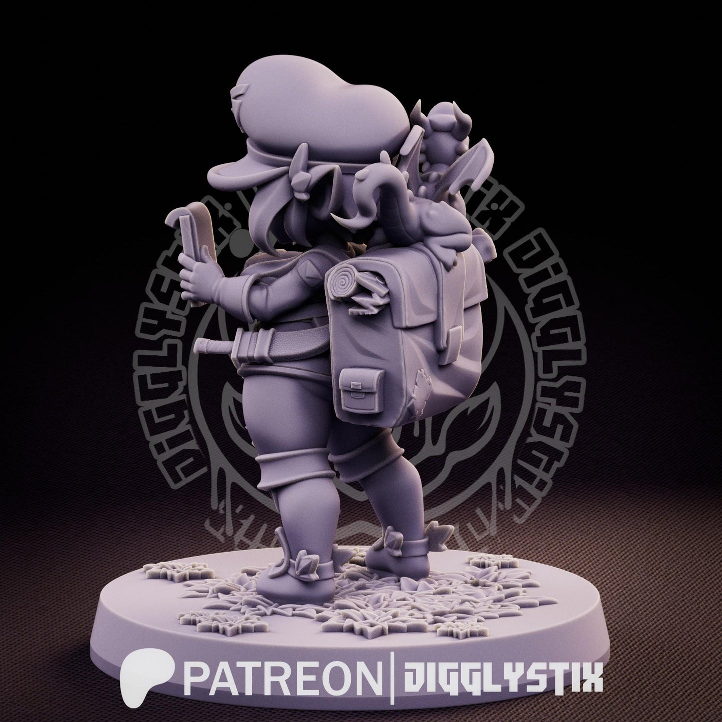 Goblin Mail Carrier 3d Printed Miniature 75mm