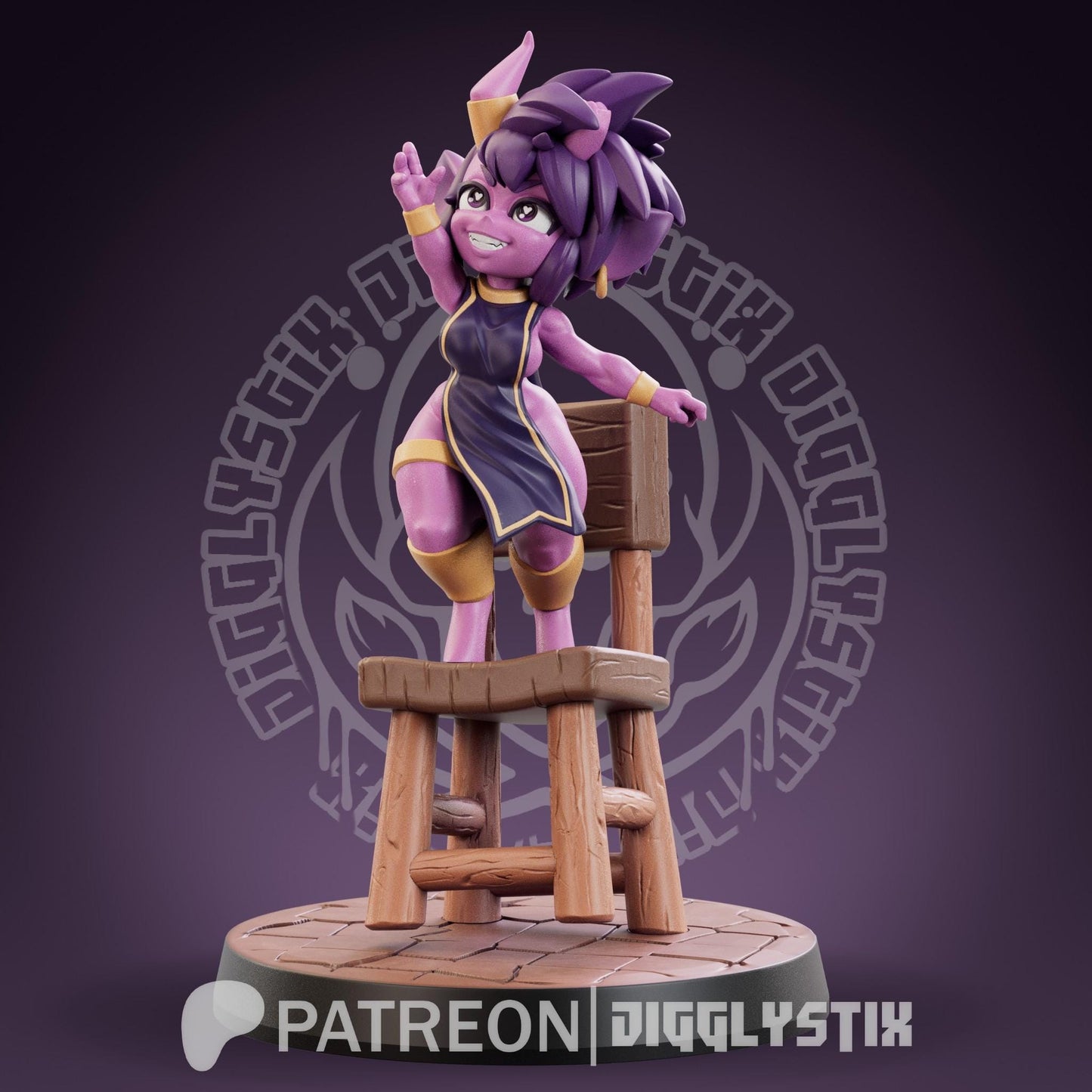 Imp Girls 3d Printed Miniatures 75mm