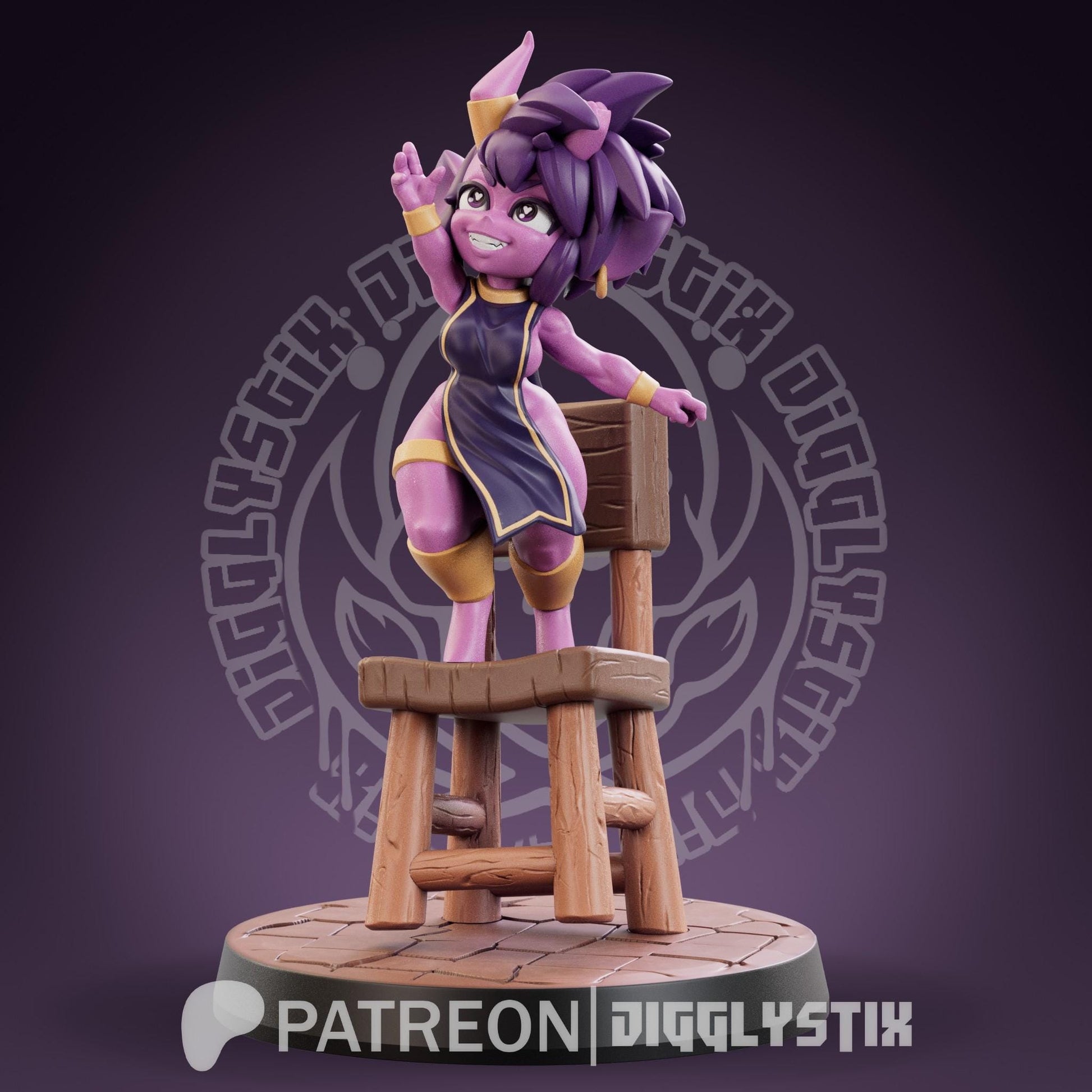 Imp Girls 3d Printed Miniatures 75mm