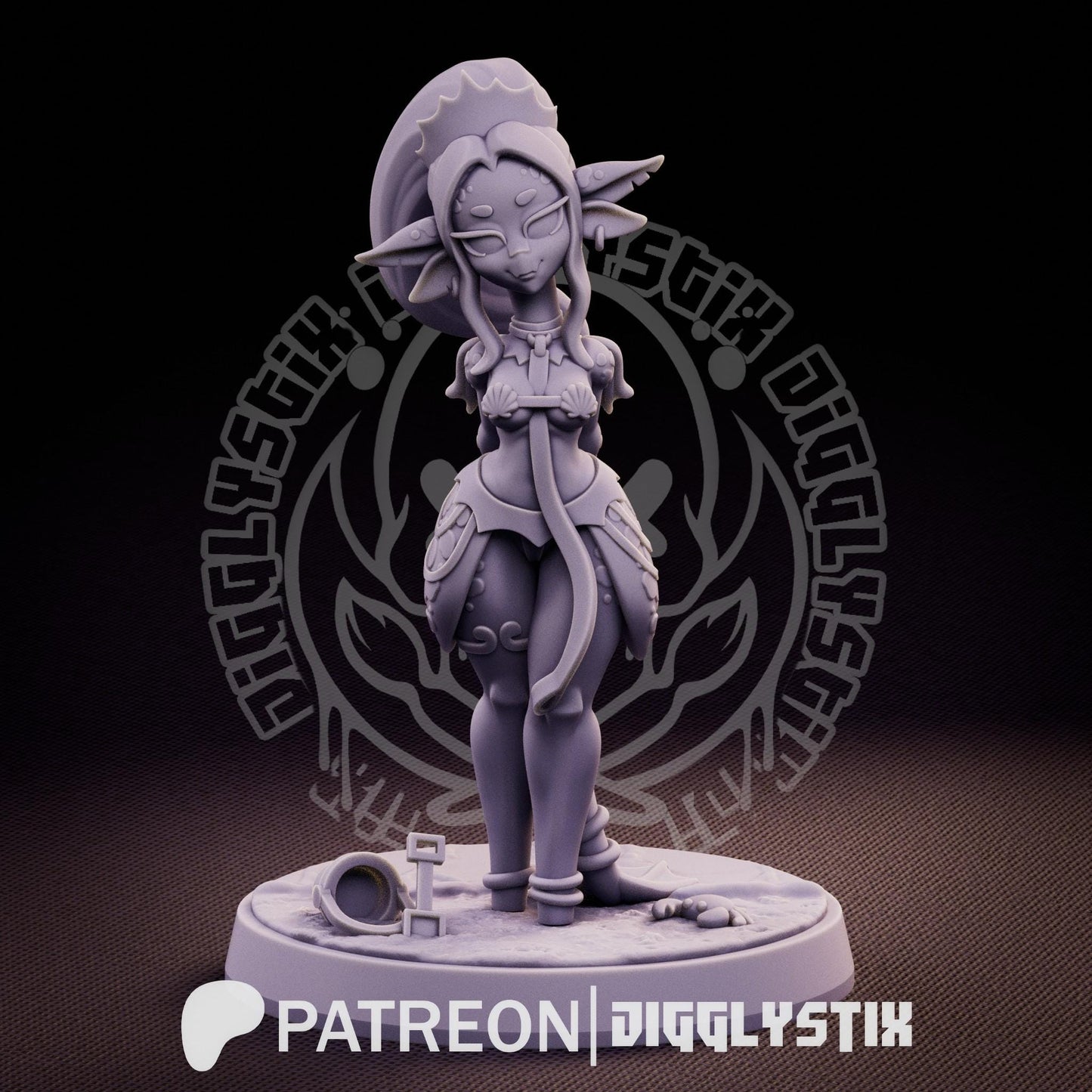 Cryptid Girls 3d Printed Miniatures 75mm