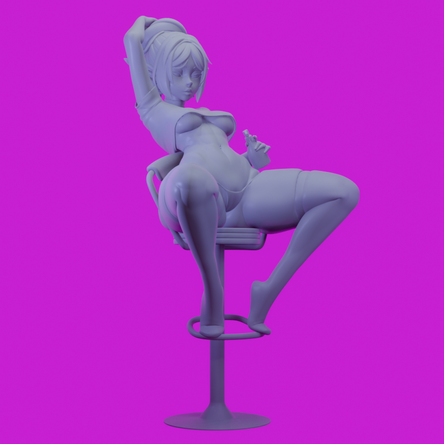 Goth Freiren Pinup 3d Printed Model Kit