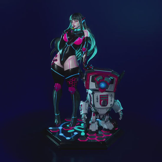 Illysa Cyberpunk Pinup 3d Printed Model Kit