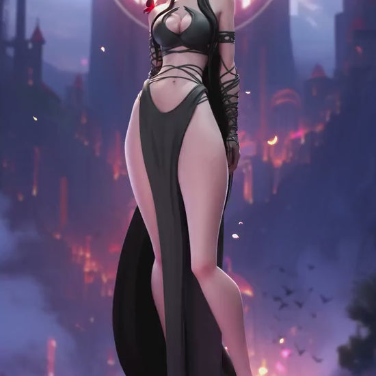 Horned Succubus 3d Printed Model Kit