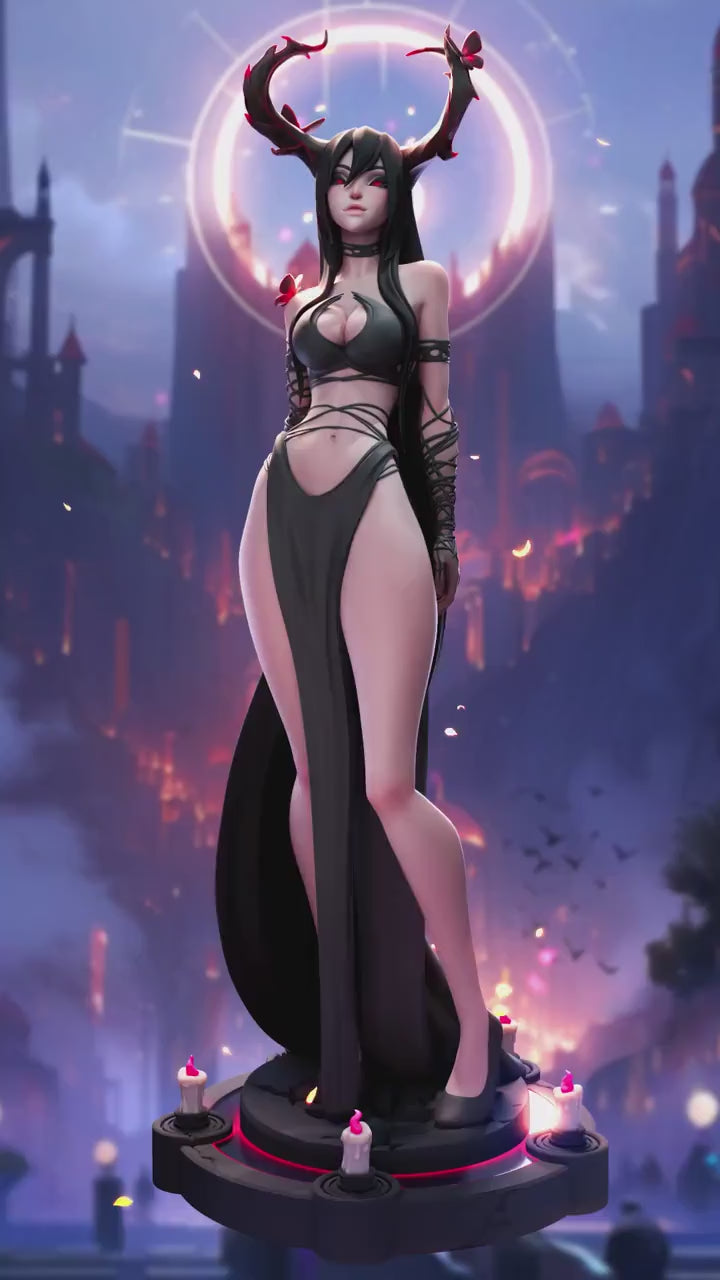 Horned Succubus 3d Printed Model Kit