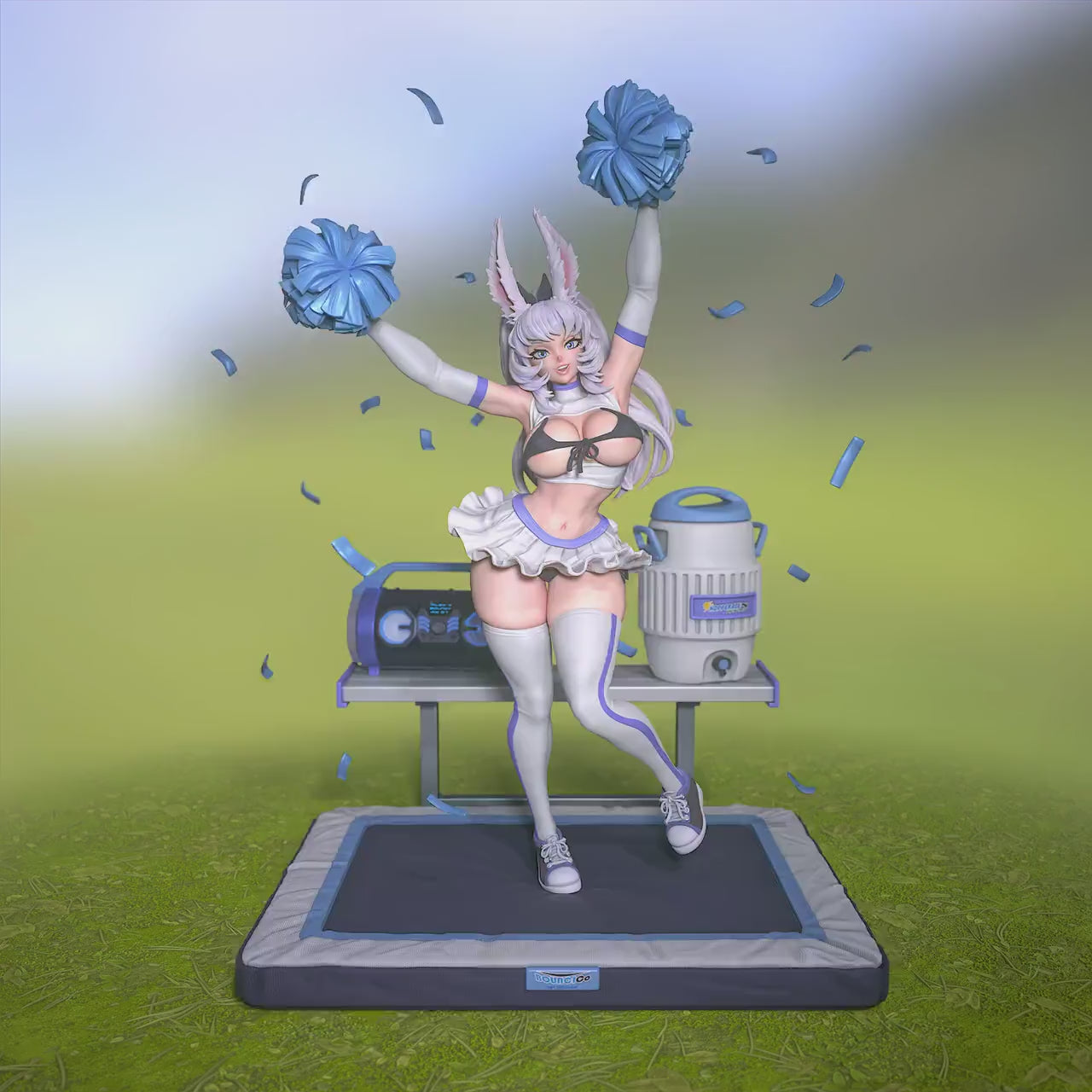 Cheer Bunny Pinup 3d Printed Model Kit