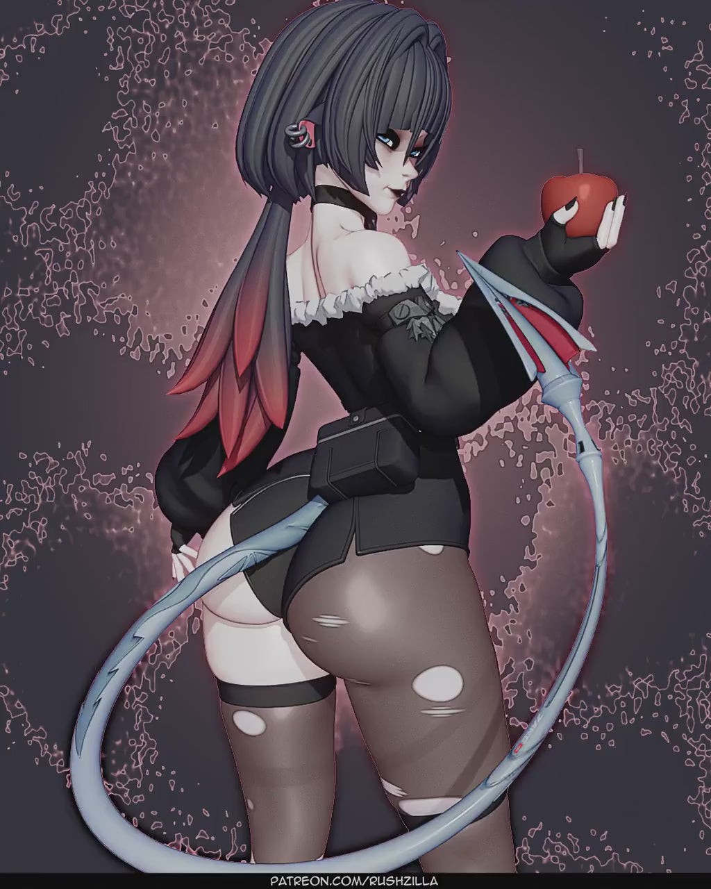 Goth Jane Doe 3d Printed Pinup Model Kit