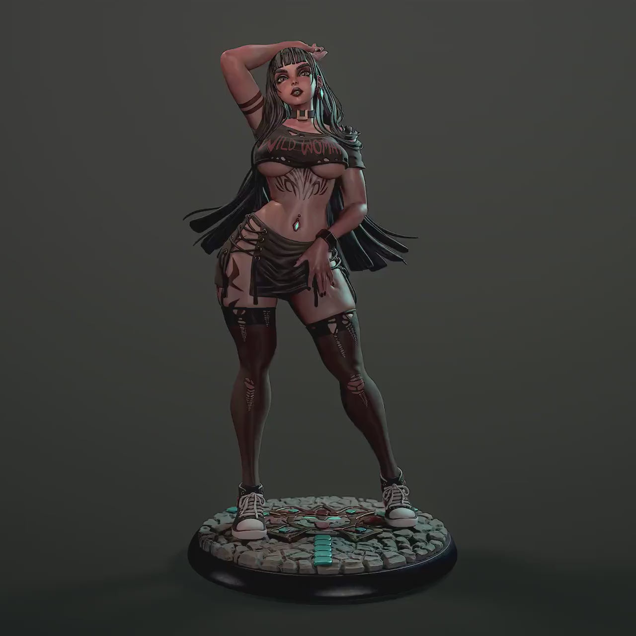 Goth Itzel Pinup 3d Printed Model Kit