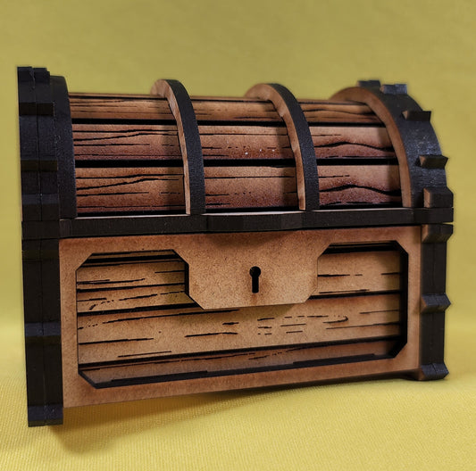 Treasure Chest Dice and Miniature Box for Tabletop Game Storage