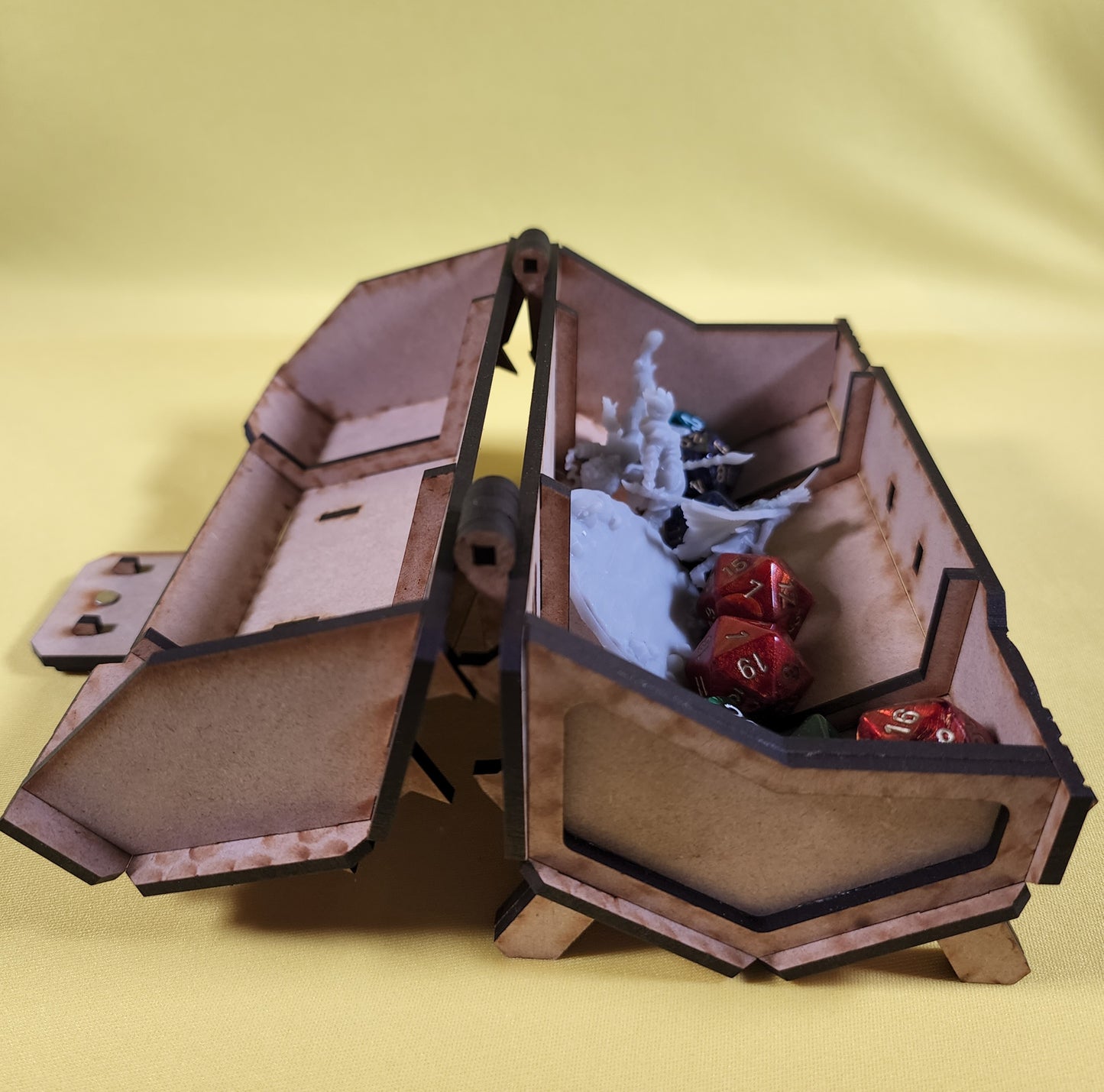 Vampire Coffin Dice and Miniature Box for Tabletop Game Storage